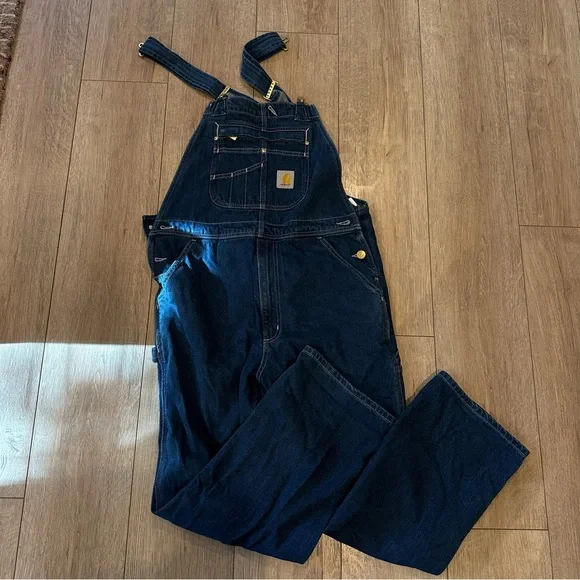 Carhartt Men's Loose Fit Denim Bib Overall - Picture 3 of 6